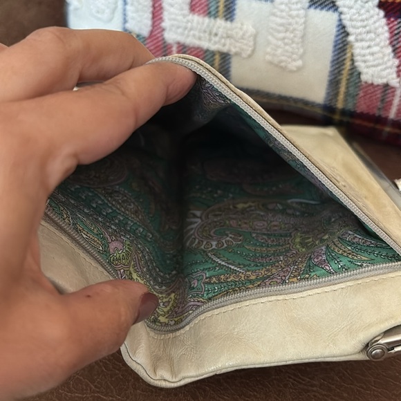 HOBO International Lauren Ivory Leather Double Kisslock Wallet Clutch - Picture 8 of 13